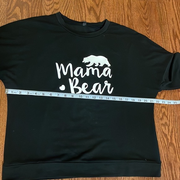 MAMA BEAR woman’s knit ‘sweatshirt’ like top drop long sleeve cotton blend M - Picture 9 of 12